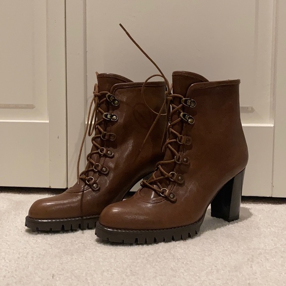 Stuart Weitzman Mackinac Lace Heeled Boot - Walvec - Picture 1 of 5